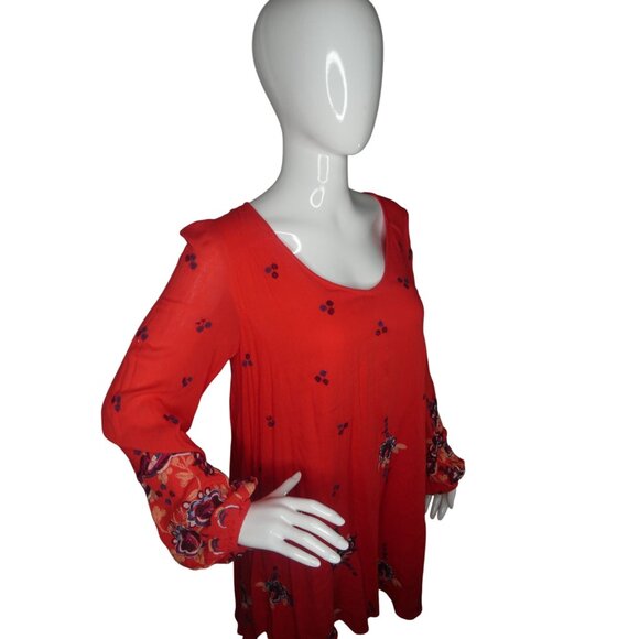 Free People RN66170 Women's Red Summer Dress Size SP - Picture 3 of 9